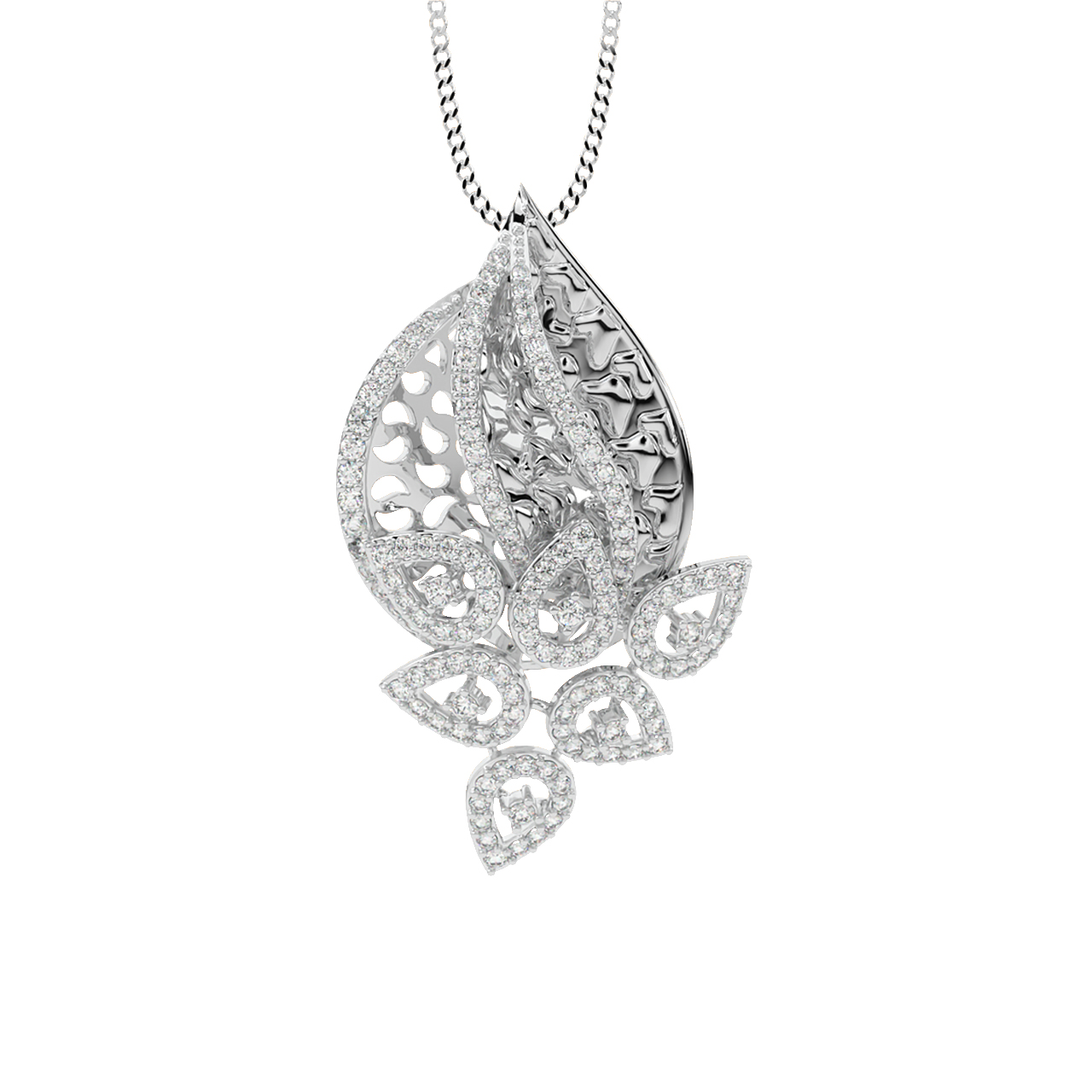 Petitie Round Diamond Office Wear Pendant